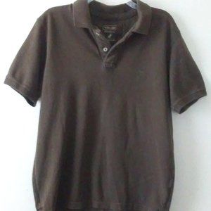 Vintage Polo Shirt Mens Size M Brown Short Sleeve Polo Casual Urban Pipeline